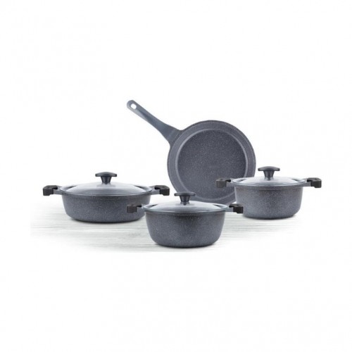 Thermoad 7 Parça Graneu Tencere Tava Set Gri