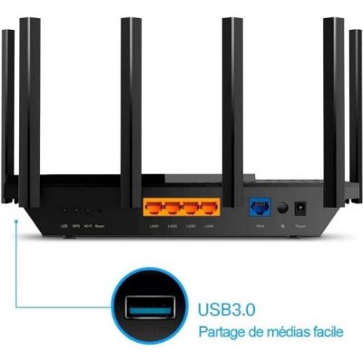TP-Link Archer AX73, AX5400 Mbps, Fiber Destekli, 4×Gbps LAN Portlarıları, 200'den Fazla Cihazı Bağlayın,OFDMA ve MU-MIMO Deste