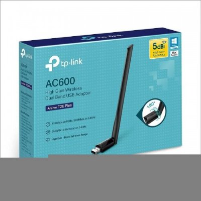 TP-Link Archer T2U Plus 600 Mbps Kablosuz Ağ Adaptörü 