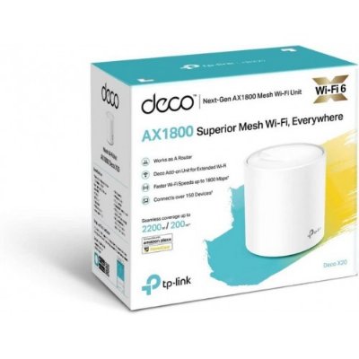 TP-Link Deco X20(1-pack), AX1800 Mbps Tüm Ev Mesh Wi-Fi 6 Sistemi