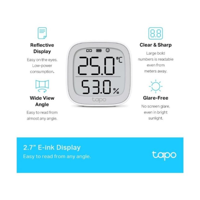 TP-Link Tapo T315 Akıllı Sıcaklık ve Nem Ölçer Termometre