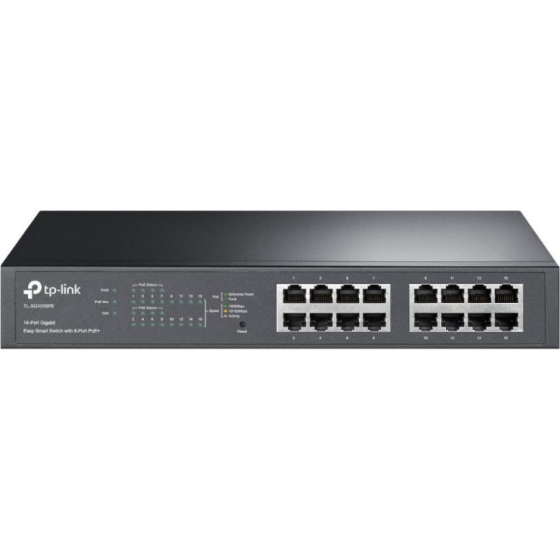 TP-Link TL-SG1016PE 8 Port 10/100/1000 Mbps Gigabit Switch - Outlet