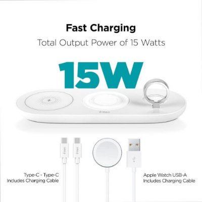 Ttec 2KS20 AirCharger Trio M MagSafe Uyumlu 3in1 Kablosuz Hızlı Şarj Aleti