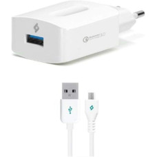 Ttec Hızlı Şarj Quick Qc 3.0 Seyahat Şarj Aleti + Micro Usb Kablo Beyaz Teşhir