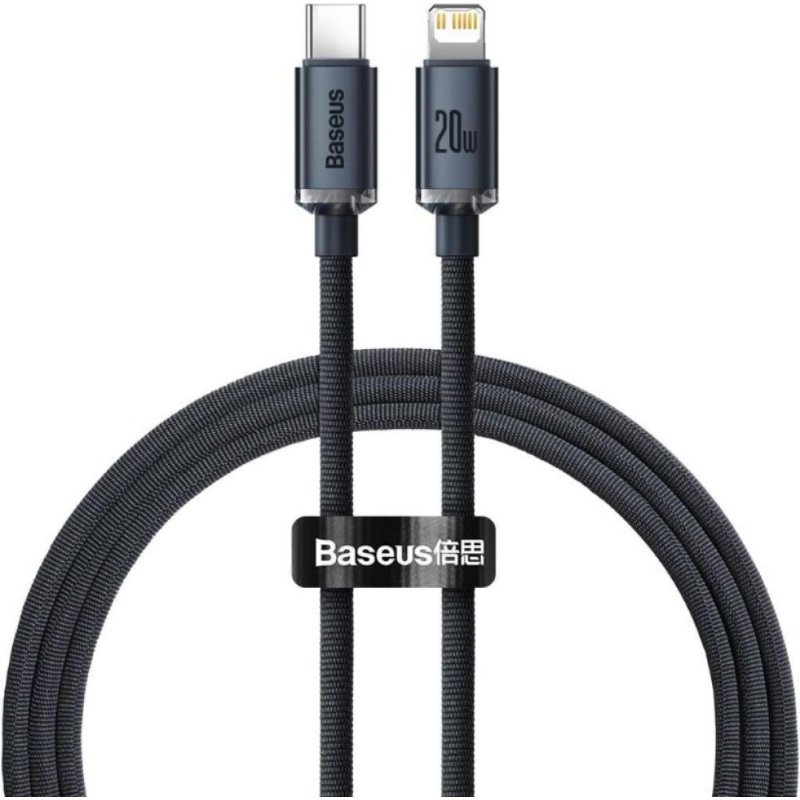 Baseus Crystal Shine 1.2 m Siyah Type-C to Lightning Hızlı Şarj Kablosu Outlet