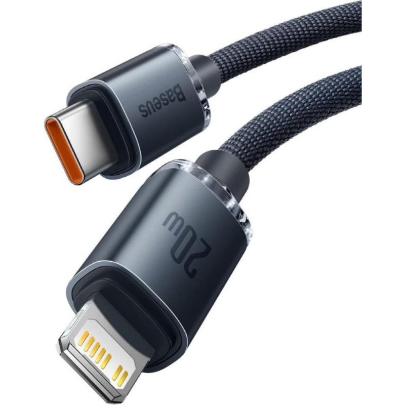 Baseus Crystal Shine 1.2 m Siyah Type-C to Lightning Hızlı Şarj Kablosu Outlet