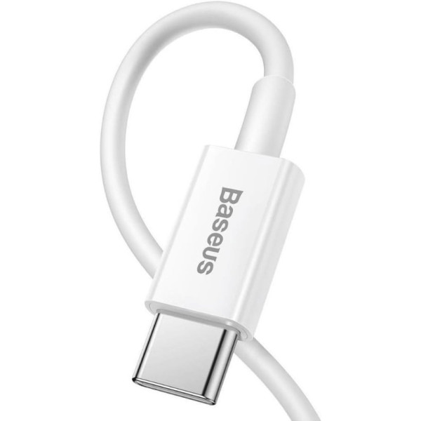 Baseus Superior 20 W 1 m Beyaz Type-C to Lightning Hızlı Şarj Kablosu Outlet