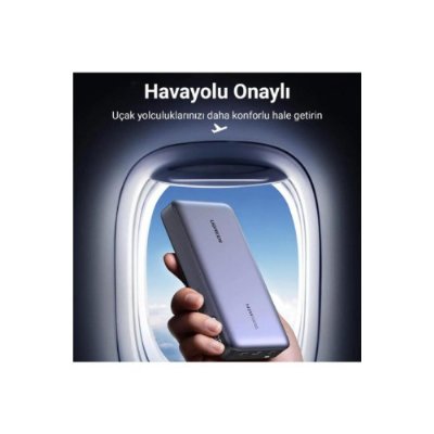 Ugreen 90597 25000 mAh Type-C Kablolu Hızlı Şarj Powerbank Outlet