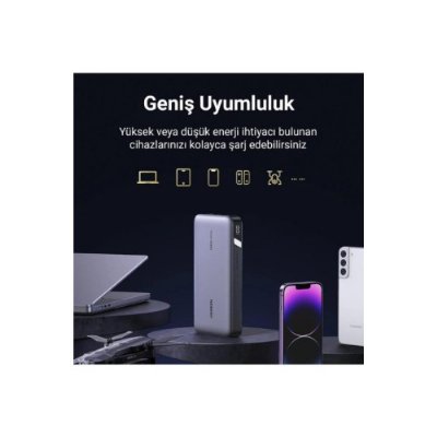 Ugreen 90597 25000 mAh Type-C Kablolu Hızlı Şarj Powerbank Outlet