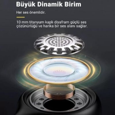 Ugreen 3.5mm Mikrofonlu Kulakiçi Kablolu Kulaklık