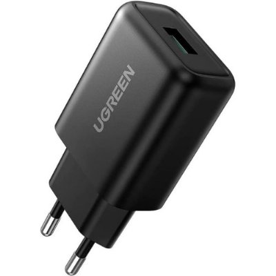 Ugreen 70273 18 W Qualcomm QC 3.0 USB Hızlı Şarj Cihazı, Siyah Teşhir