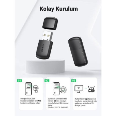 Ugreen AC650 Kablosuz Ağ Adaptörü