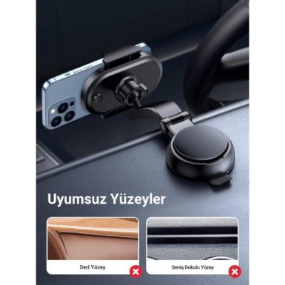 UGREEN Araç Telefonu Tutacağı Vantuz Pano Tutacağı iPhone 15 Pro Max Plus 14 13 Galaxy F34 S23 Ultra Huawei Mate 60 Pro Redmi K60 Ultra vesaire ile Uyumlu Teşhir