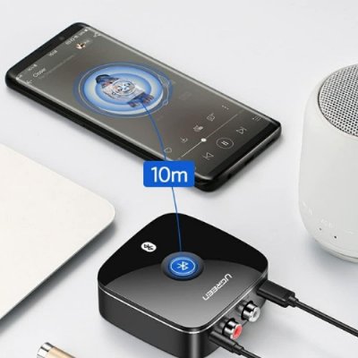 Ugreen Bluetooth 5.1 RCA Aux Ses Adaptörü, Siyah