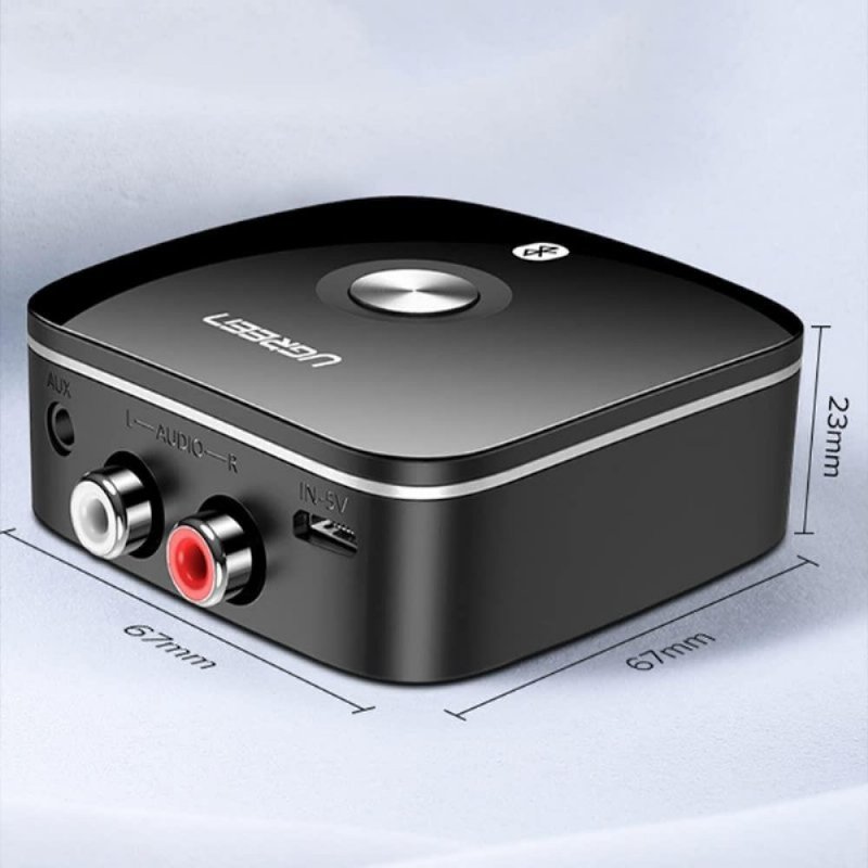 Ugreen Bluetooth 5.1 RCA Aux Ses Adaptörü, Siyah