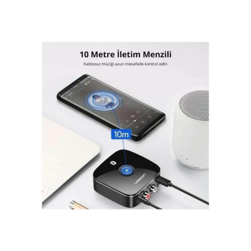 Ugreen Bluetooth 5.1 RCA Aux Ses Adaptörü, Siyah outlet