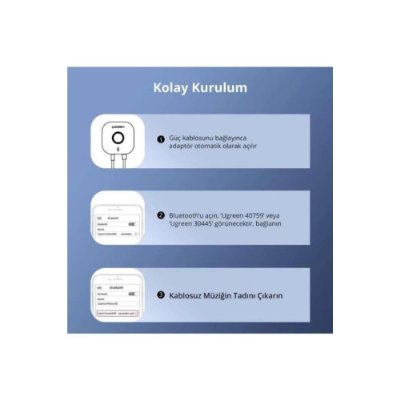 Ugreen Bluetooth 5.1 RCA Aux Ses Adaptörü, Siyah outlet