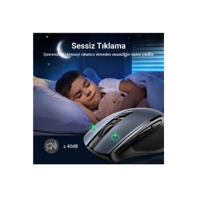 Ugreen 4000dpı Ergonomik Sessiz Kablosuz Optik Mouse Teşhir