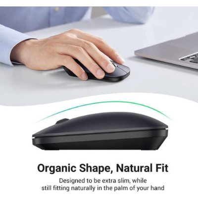 Ugreen Kablosuz Ergonomik Fare, Usb Alıcılı 2.4Ghz 4000 Dpı Sessiz İnce Kablosuz Bluetooth Fare, Tablet,Pc,Dizüstü Bilgisayar İle Uyumlu.