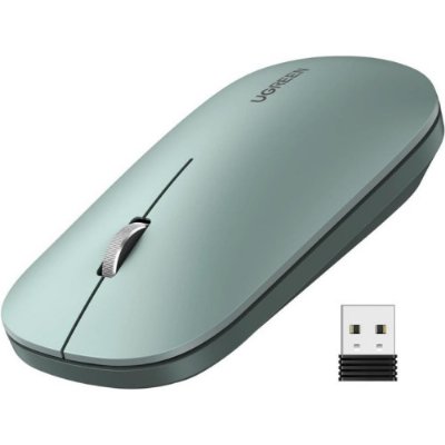 Ugreen 2.4ghz Sessiz Tuşlu Kablosuz Optik Mouse Yeşil Teşhir