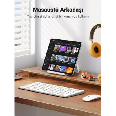 UGREEN Katlanabilir Tablet Standı iPad ile Uyumlu Tablet Tutacağı iPad Pro 11/ iPad/iPad Air/iPad mini/iPad 10.2/ Galaxy Tab S9/ Redmi Pad/Huawei MatePad/iPhone/Galaxy/Redmi vesaire. (Beyaz) Teşhir