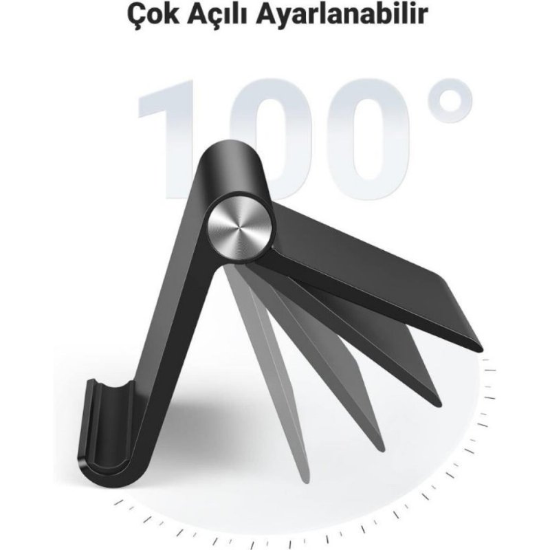 UGREEN Çok Açılı Masaüstü Siyah Tablet Telefon Standı Teşhir