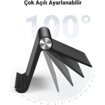 UGREEN Çok Açılı Masaüstü Siyah Tablet Telefon Standı Teşhir