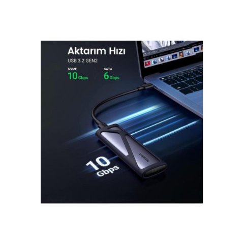 Ugreen M.2 NVME NGFF USB-C 3.2 Gen2 10Gbps Disk Kutusu Outlet