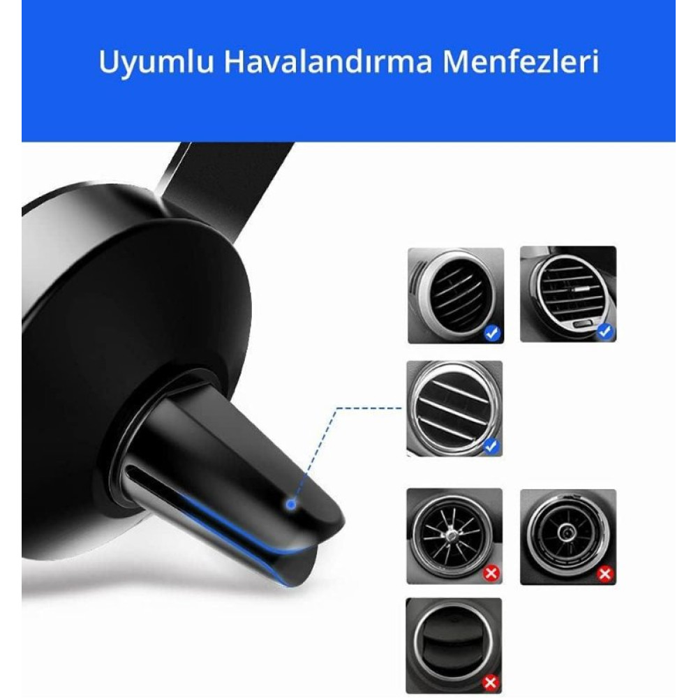 Ugreen Mekanik Araç İçi Telefon Tutucu Siyah Teşhir