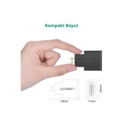 Ugreen Micro HDMI to HDMI Dönüştürücü Adaptör Outlet