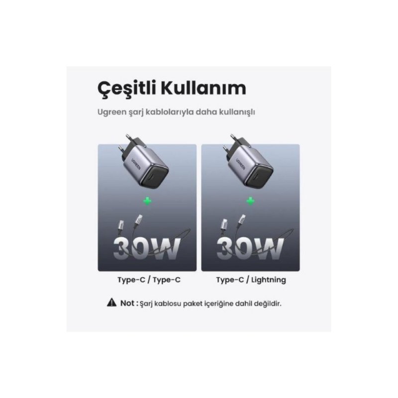 Ugreen Nexode 30 W Type-C Şarj Adaptörü