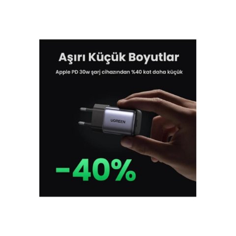 Ugreen Nexode 30 W Type-C Şarj Adaptörü