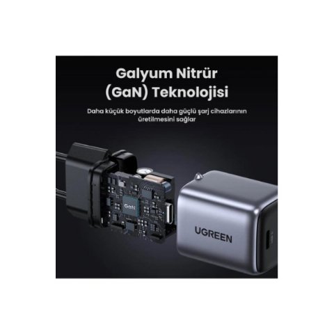 Ugreen Nexode 30 W Type-C Şarj Adaptörü