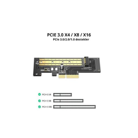 Ugreen PCIe 3.0 M.2 Nvme ve Ngff Okuyucu Adaptör Kartı