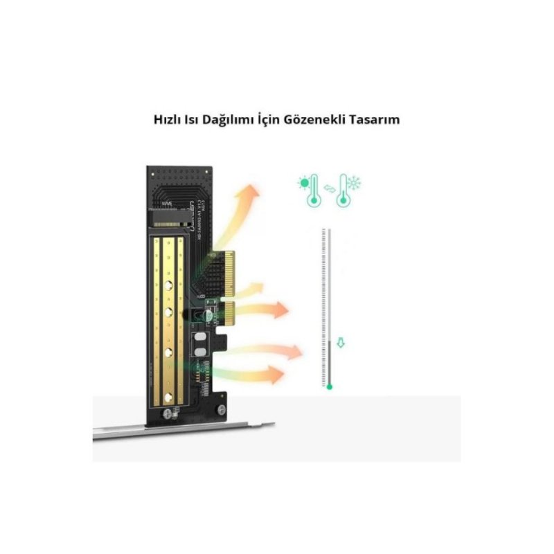 Ugreen PCIe 3.0 M.2 Nvme ve Ngff Okuyucu Adaptör Kartı