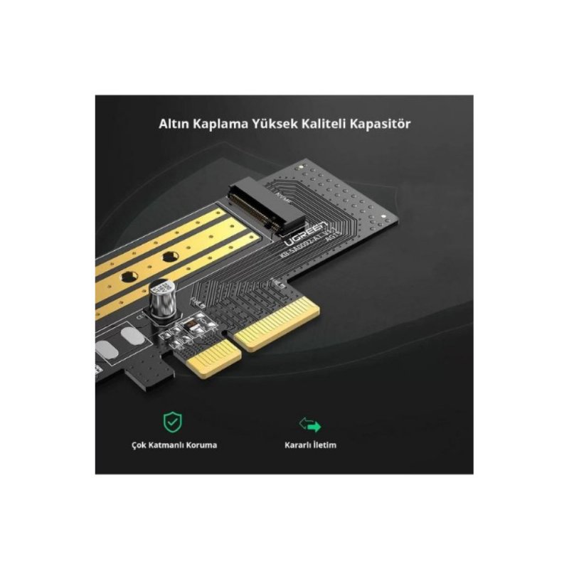 Ugreen PCIe 3.0 M.2 Nvme ve Ngff Okuyucu Adaptör Kartı