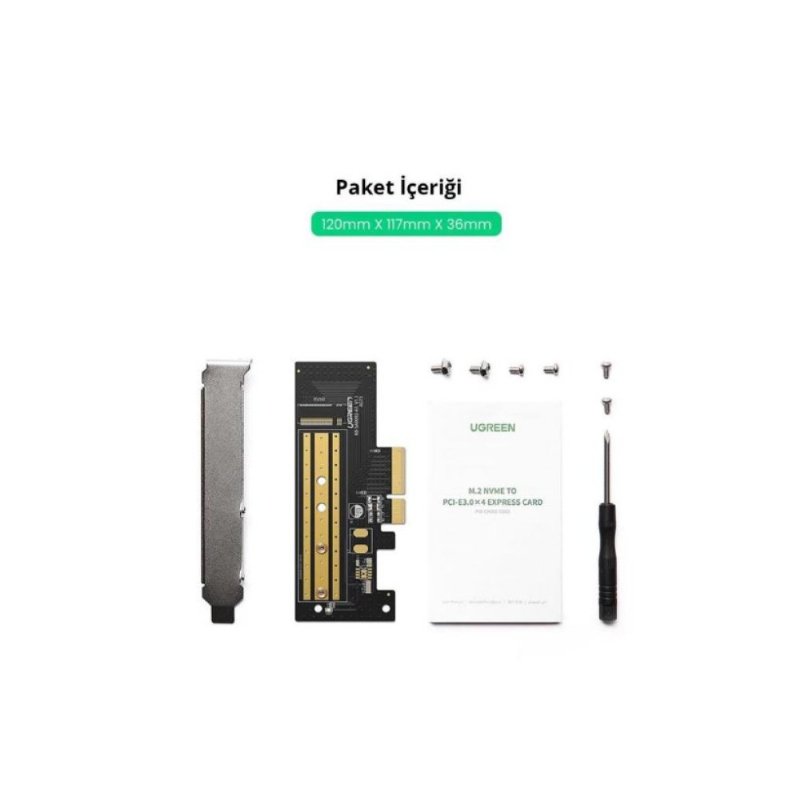 Ugreen PCIe 3.0 M.2 Nvme ve Ngff Okuyucu Adaptör Kartı