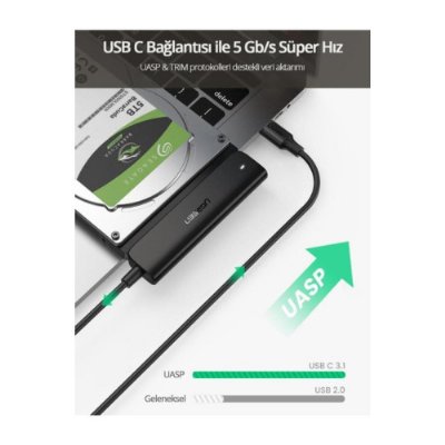 Ugreen 70610 Type-C to SATA Dönüştürücü
