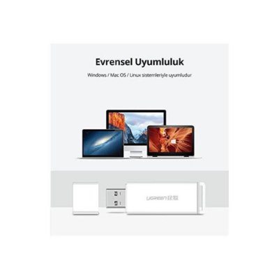 Ugreen USB 3.0 SD ve Micro SD Kart Okuyucu, Beyaz