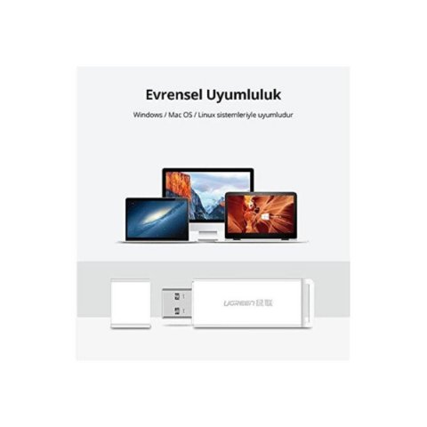 Ugreen USB 3.0 SD ve Micro SD Kart Okuyucu, Beyaz