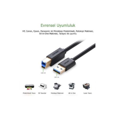 Ugreen USB A 3.0 to USB B 3.0 Yazıcı Kablosu 2 Metre Outlet