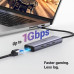 UGREEN USB C Bağlantı İstasyonu, 4K HDMI, Ethernet, PD 100W, 3 USB A 3.0 USB C Hub 5Gbps MacBook Pro/Air, iPad Pro/Air, Surface