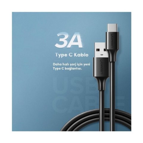 Ugreen USB Type-C Şarj ve Data Kablosu, 1 Metre, Beyaz