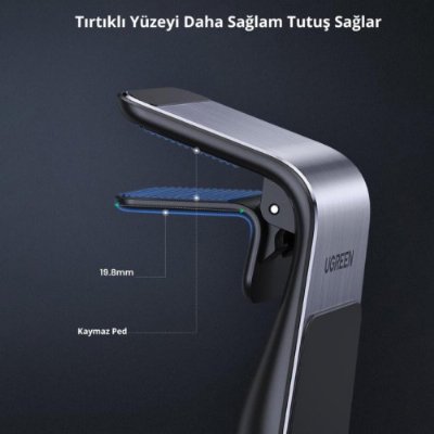 UGREEN Uzun Manyetik Araç İçi Telefon Tutucu, Siyah