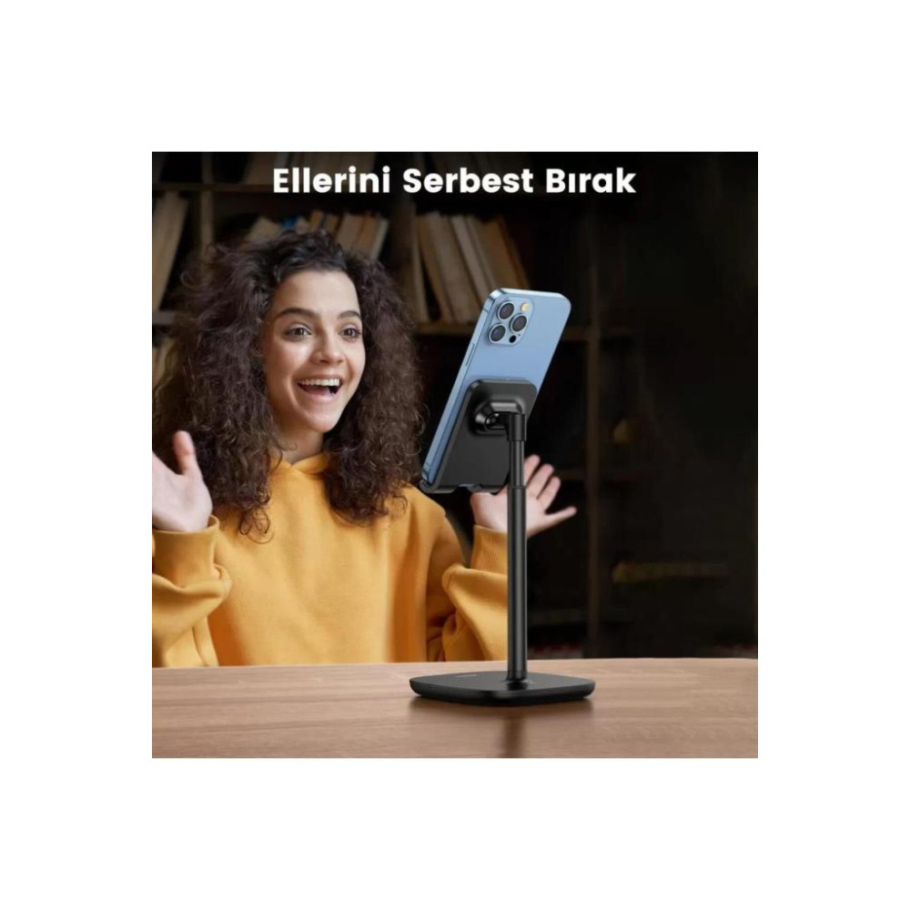 Ugreen Yüksekliği Ayarlanabilir Masaüstü Telefon Standı Siyah Teşhir