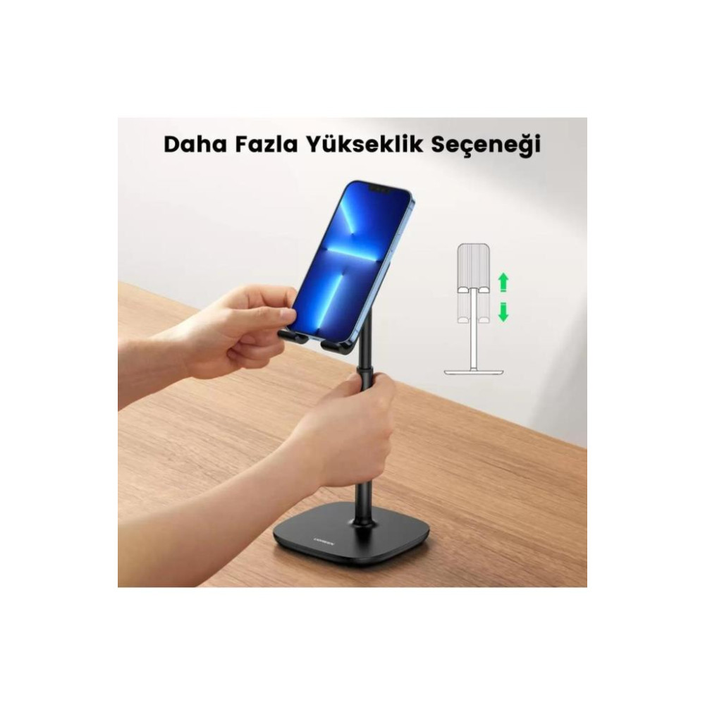 Ugreen Yüksekliği Ayarlanabilir Masaüstü Telefon Standı Siyah Teşhir