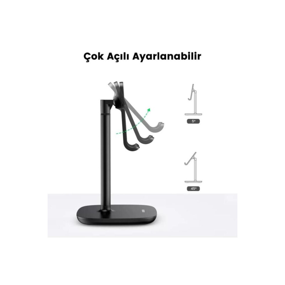 Ugreen Yüksekliği Ayarlanabilir Masaüstü Telefon Standı Siyah Teşhir