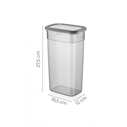 Vienev Etiketli 12li Set Peggy Şeffaf Kapaklı Uzun Dikdörtgen Saklama Kabı 3,2 Litre - 1 Vienev Etiketli 12li Set Peggy Şeffaf 