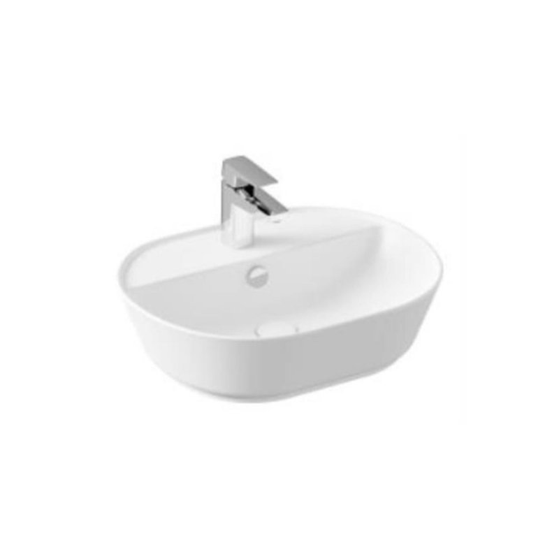 VitrA Geo 7428B001-0001 Oval Çanak Lavabo, 55 cm, Mat Beyaz