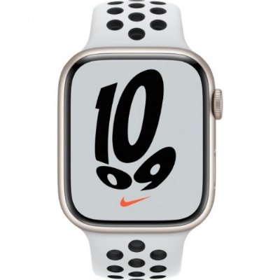 Apple Watch Series 7 Nike GPS 45mm Y ld z I Aluminyum Kasa ve Nike Spor Kordon Ak ll Saat
